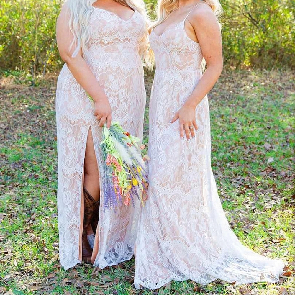 Lace gown dress